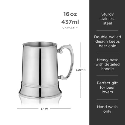 Premium Stainless Steel Tankard and Beer Stein