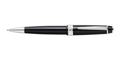 Bailey Light glossy black resin ballpoint pen by A.T. Cross with silver tip, knurled ring, clip on Tampa Home & Garden Store