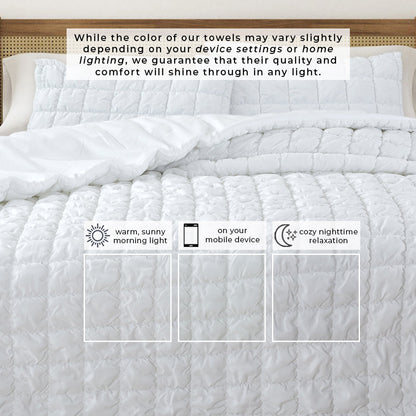 Soft Marshmallow Texture Quilt Set and Bedding