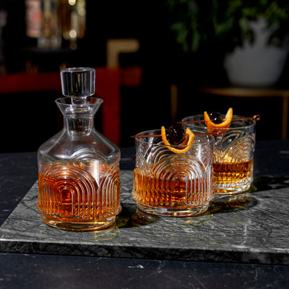 Beau Stacking Decanter Set with the Two Glasses