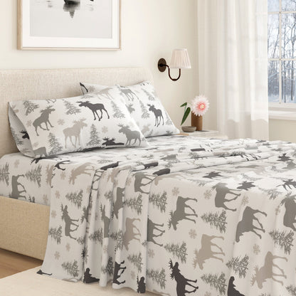 Classic Turkish Cotton Flannel Sheet and Pillow
