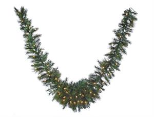 Pre-lit Anchorage Fir Swag Garland - 9 Feet Long - Tampa Home & Garden Store