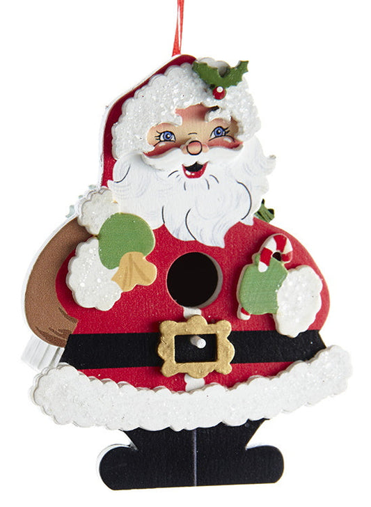 Santa Wooden Birdhouse Ornament - Tampa Home & Garden Store