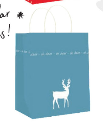 Kraft Large Christmas Gift Bag - Oh Deer