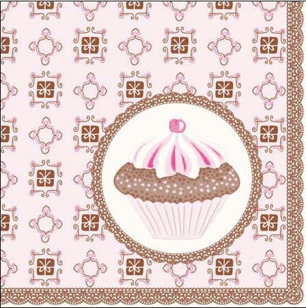 Serviette de cocktail en papier - Muffin