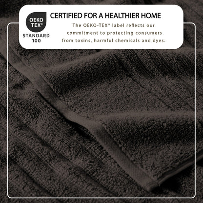 Luxury Combed Cotton and Ribbed Bath Towels