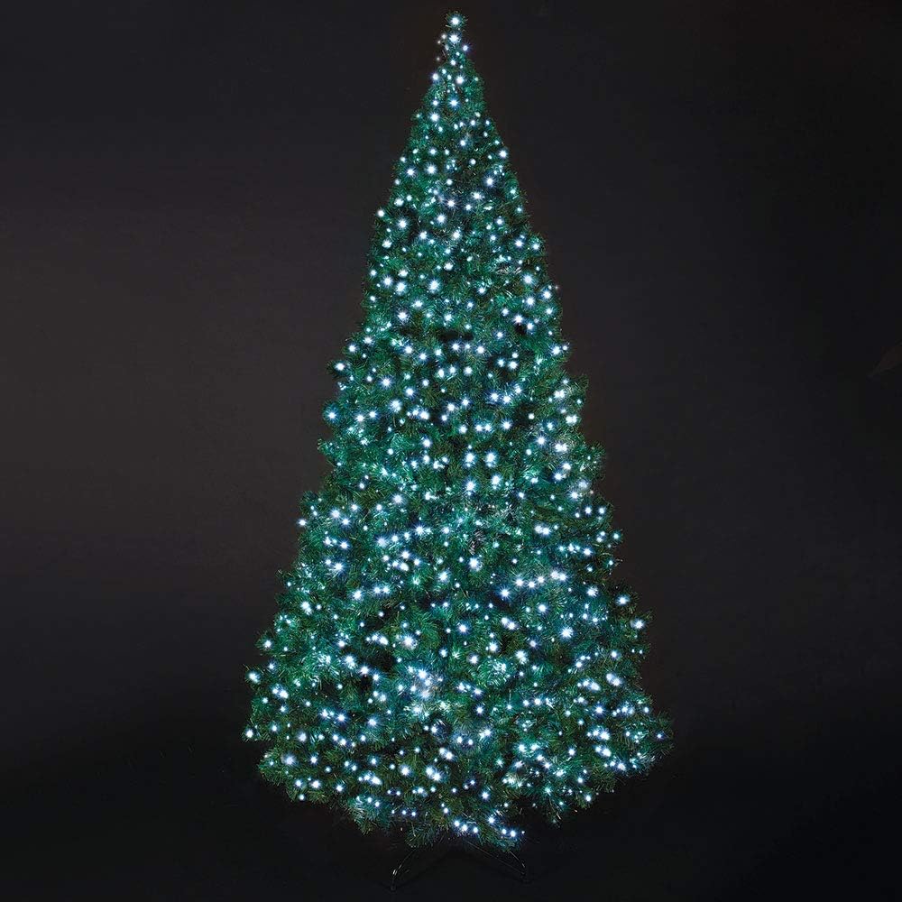 USB powered 750 Superbright LED (63 foot) Green Wire Multifunction Lights with Timer - Cool White