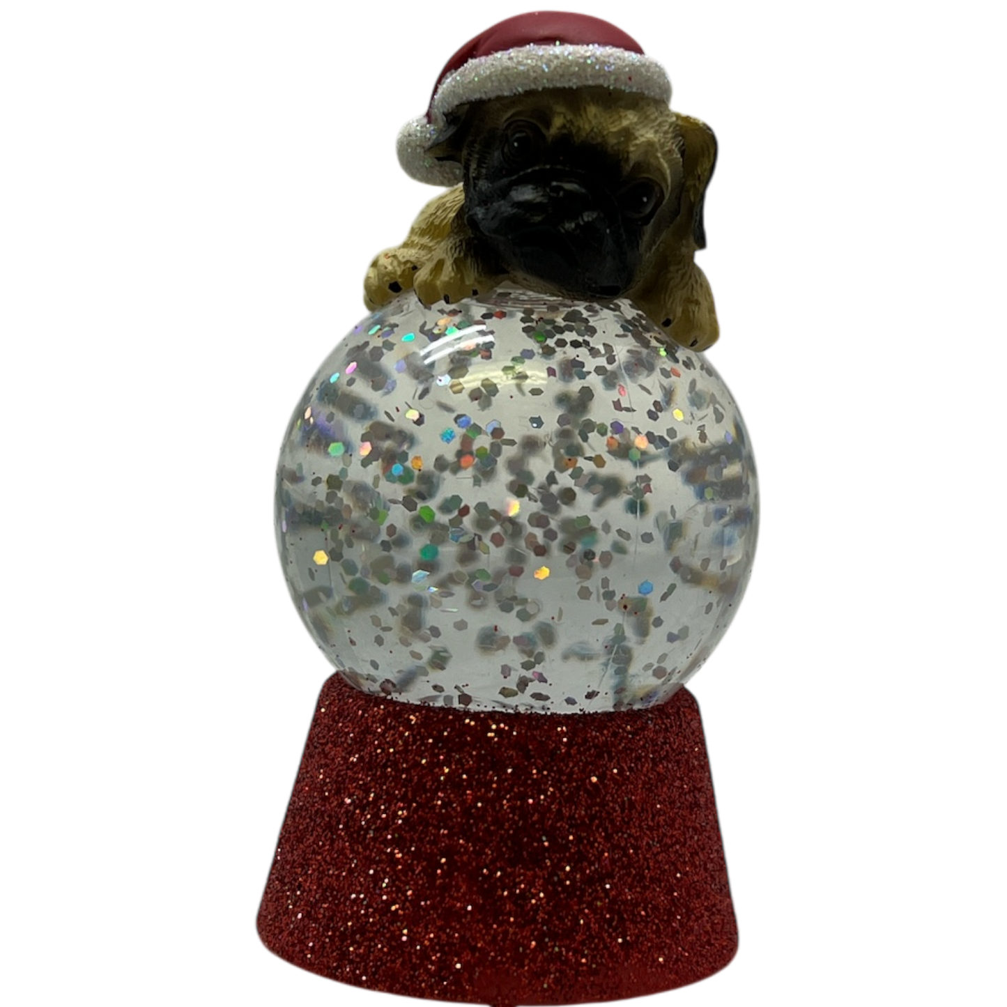 Bola de nieve iluminada con forma de pug