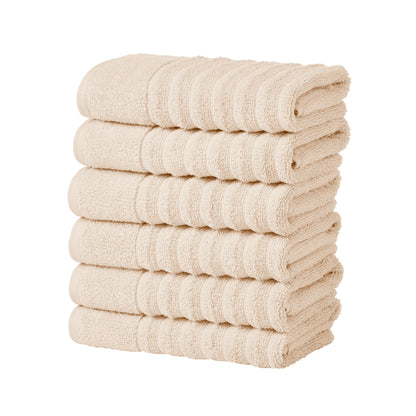 Luxury Combed Cotton and Ribbed Bath Towels