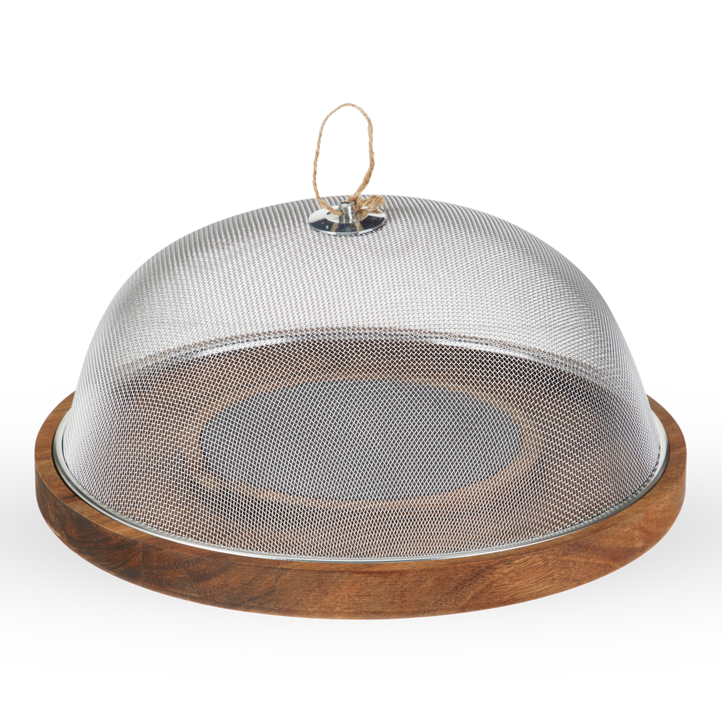 Slate and Acacia Cheese Board With Mesh Dome
