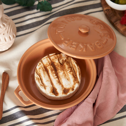 Terra Cotta Brie Baker With Lid And Spreader