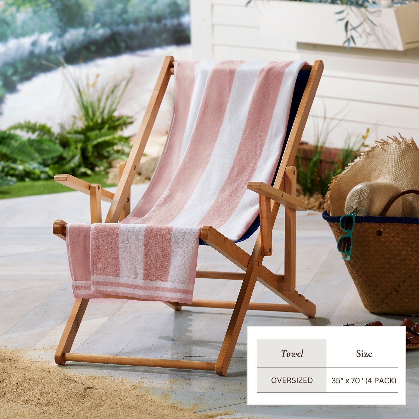 Striped Cabana Beach Towel and Soft Pastel Colors