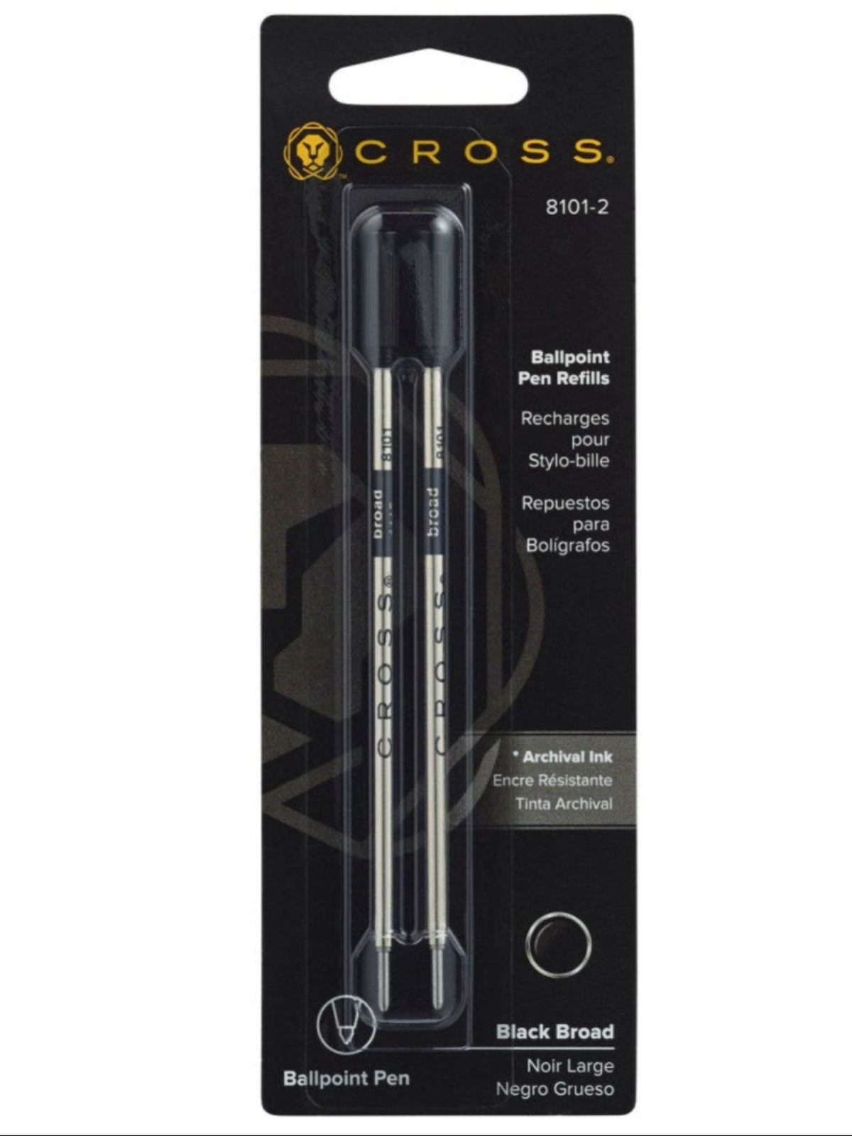 Ballpoint pen refills black broad dual pack by A.T. Cross on Tampa Home & Garden Store