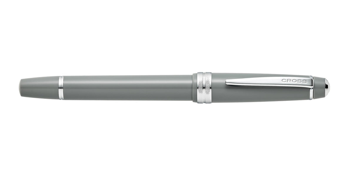 Bailey Light Polished Gray Resin Extra-Fine Nib Fountain Pen by A.T. Cross with silver clip on Tampa Home & Garden Store