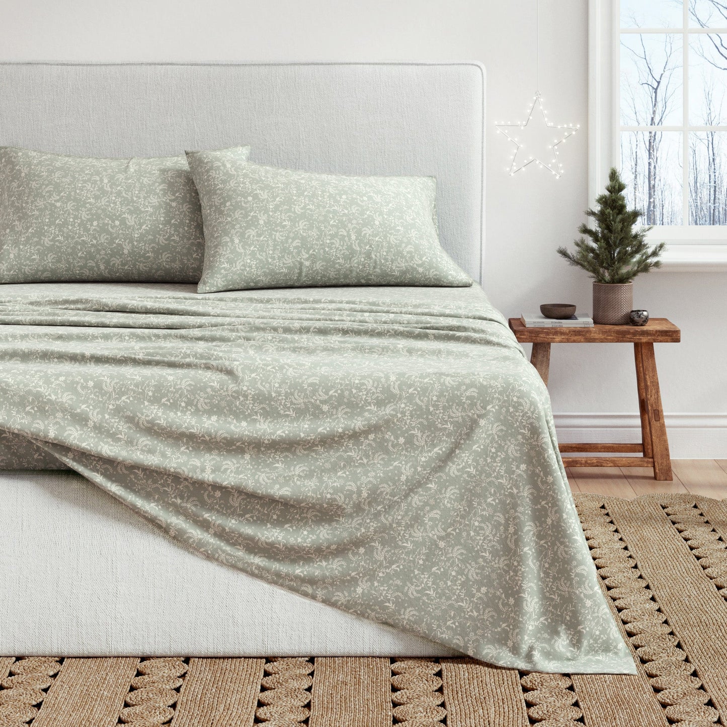 Turkish Cotton Flannel Sheet Set and Floral