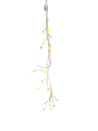 Lighted Holiday Candy Garland pastel bulbs on twig strands by The Country Christmas Loft on Tampa Home & Garden Store