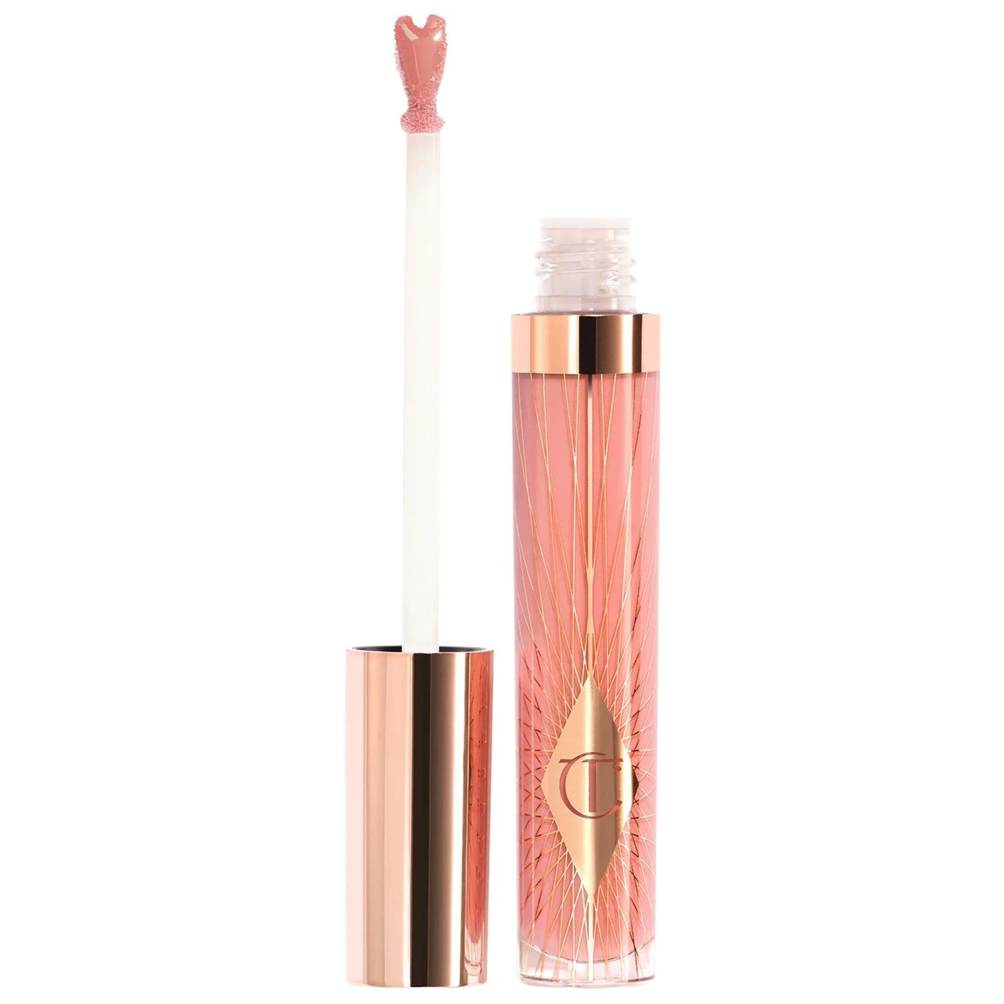 Collagen Lip Bath Gloss by Beauty Care Bag, pink hydrating lip gloss in rose-gold tube, 2-piece on Tampa Home & Garden Store