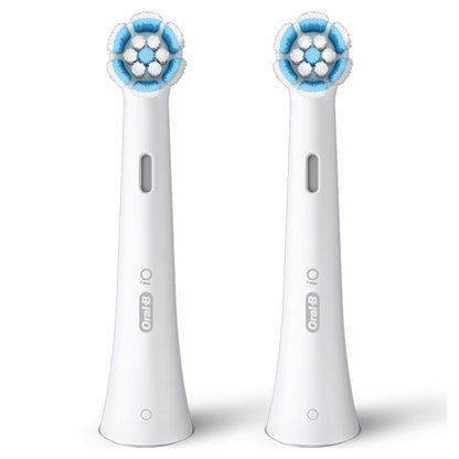 Oral-B iO Gentle Care Toothbrush Heads, 2-pack with blue/white bristles on Tampa Home & Garden Store