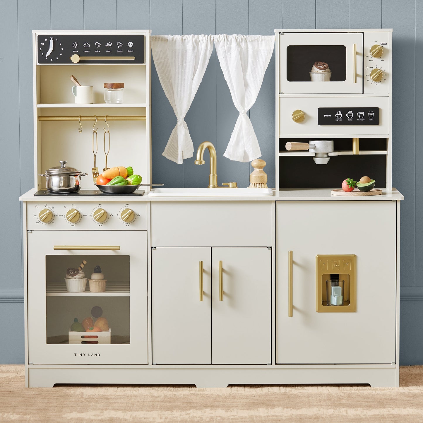 Tiny Land Play Kitchen with Running Water aqua cream toy kitchen by Tiny Land INC on Tampa Home & Garden Store
