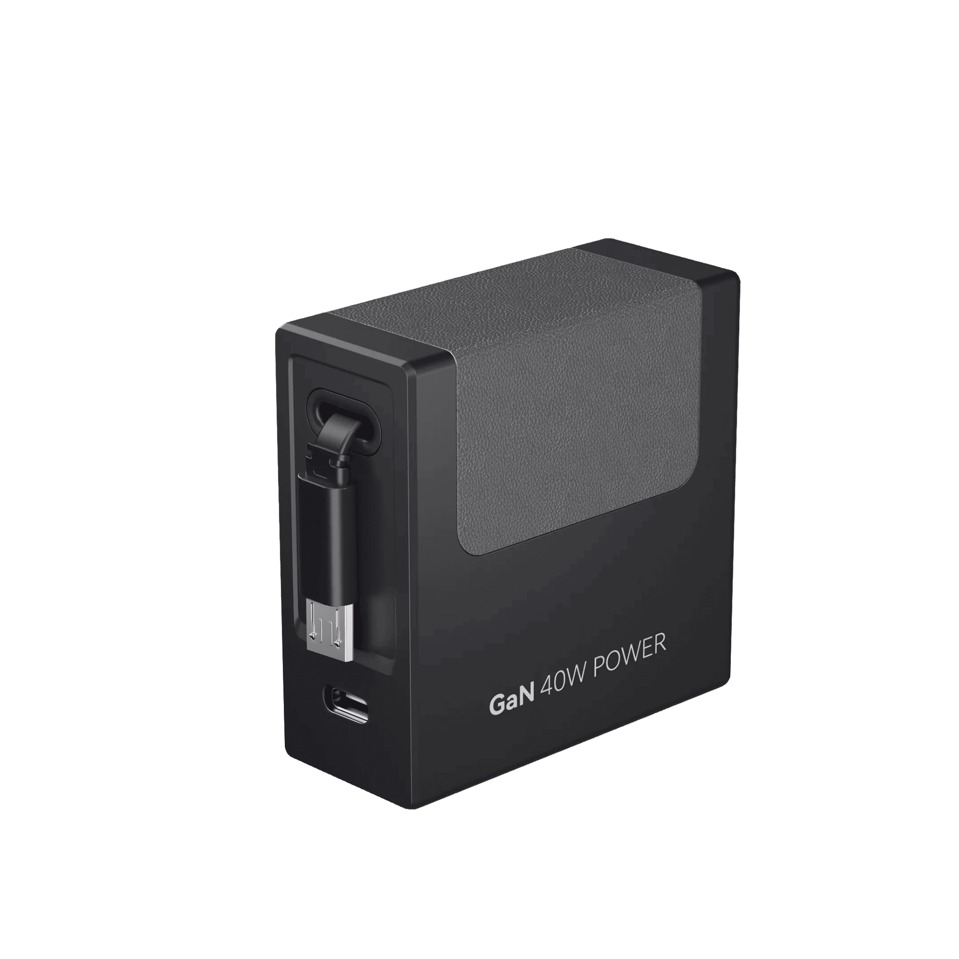 Gitryin 35W GaN dual port retractable charger black textured body by Giraffe Tools on Tampa Home & Garden Store