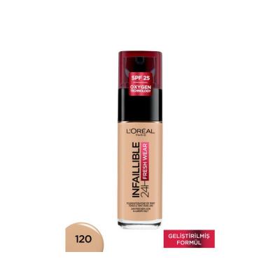 Foundation L'Oreal Paris Infallible 24H Fresh Wear shade 120 beige SPF 25 coverage on Tampa Home & Garden Store
