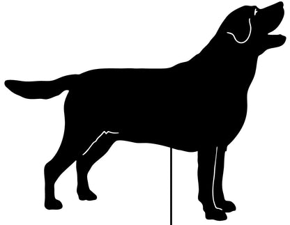 Labrador Retriever Memorial Lawn Art silhouette on stake by Rustica Ornamentals on Tampa Home & Garden Store