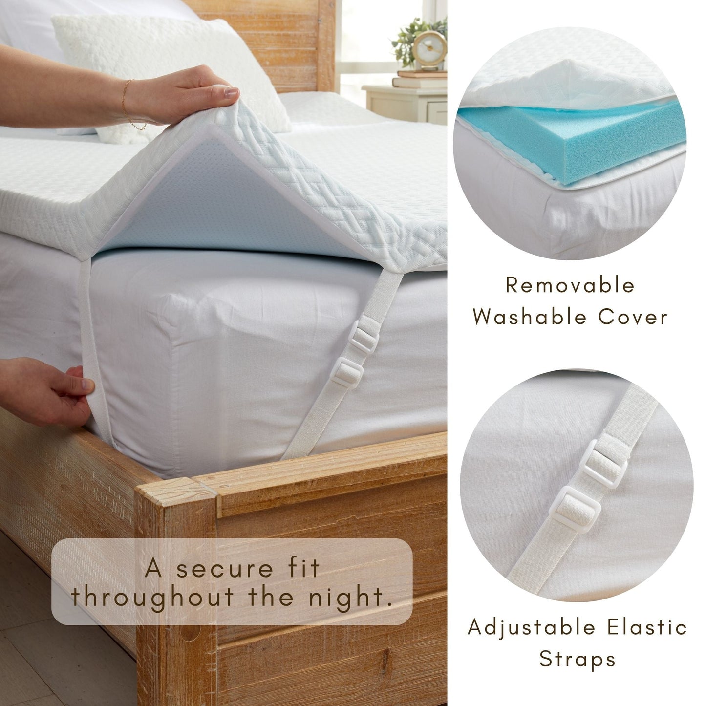 2 Inch Gel Memory Foam Topper and Removable Cover