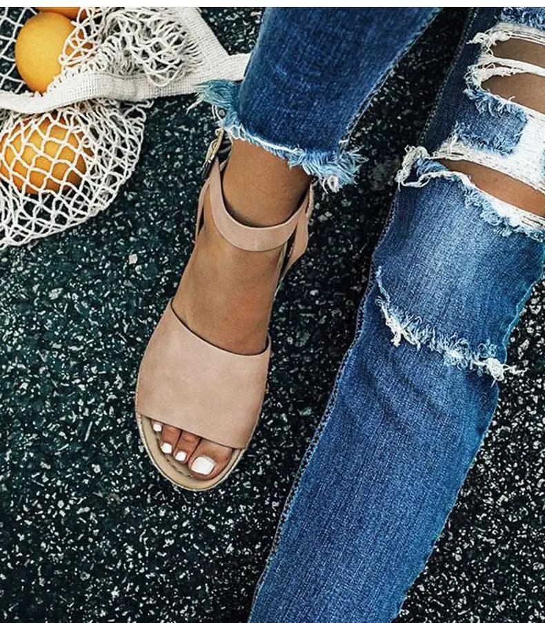 Leopard Print Platform Sandals for Women