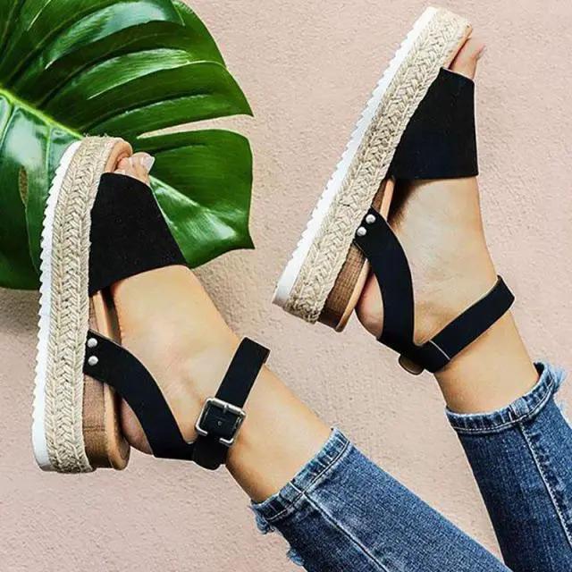 Leopard Print Platform Sandals for Women
