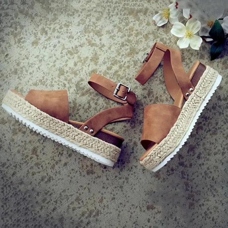 Leopard Print Platform Sandals for Women