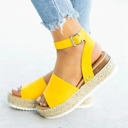 Leopard Print Platform Sandals for Women