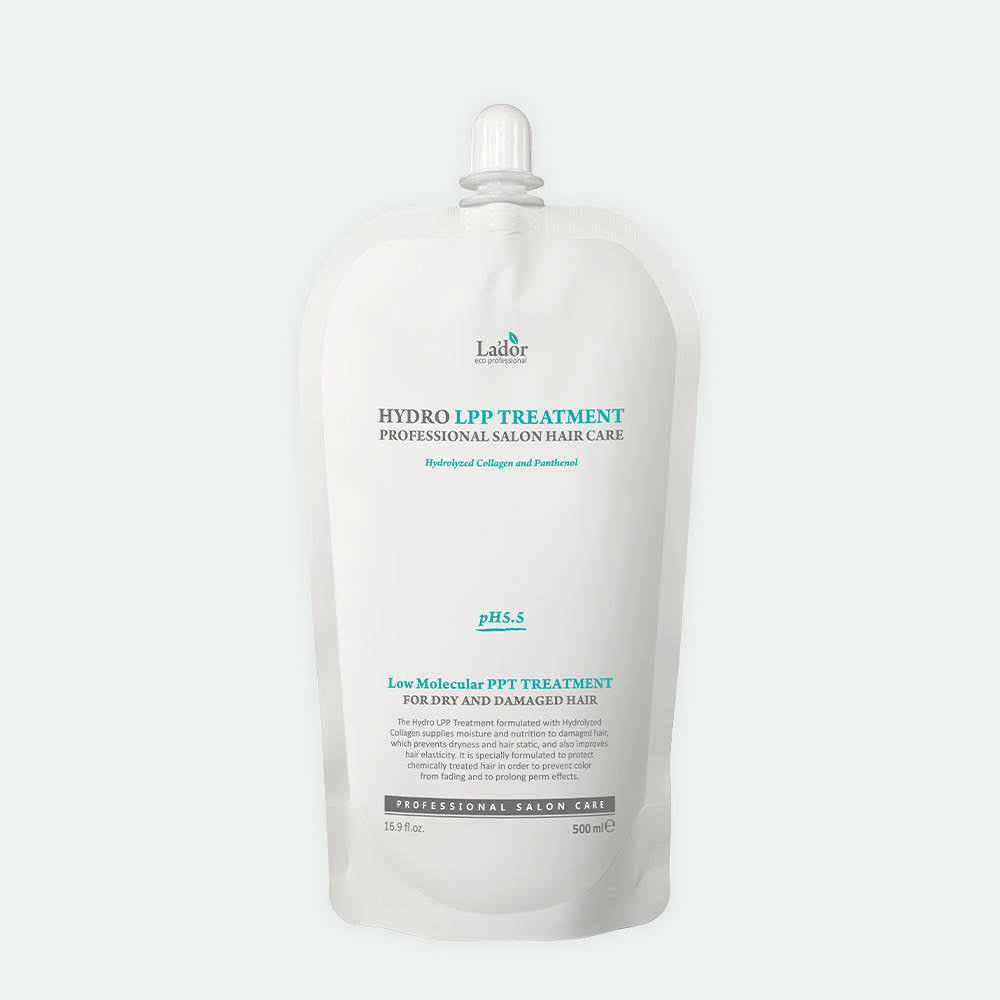 Lador Hydro LPP Treatment refill pouch, white 500ml, Seoulia hair care pH5.5 on Tampa Home & Garden Store