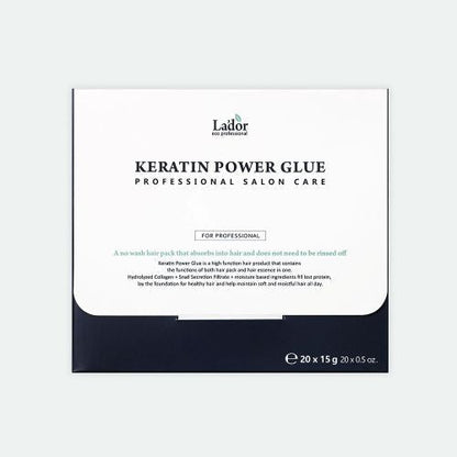 Lador Keratin Power Glue hair essence box, 20 x 15 g packs, professional salon care by Seoulia on Tampa Home & Garden Store