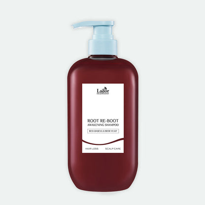 Shampoo Lador Root Re-Boot Awakening 800ml bottle with a light blue pump on Tampa Home & Garden Store