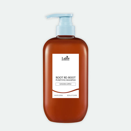 Shampoo Lador Root Re-Boot Purifying 800ml amber bottle with light blue pump Ginger & Apple on Tampa Home & Garden Store