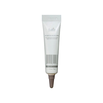 LADOR Scalp Scaling Spa Ampoule white tube with brown applicator tip, Seoulia hair serum on Tampa Home & Garden Store
