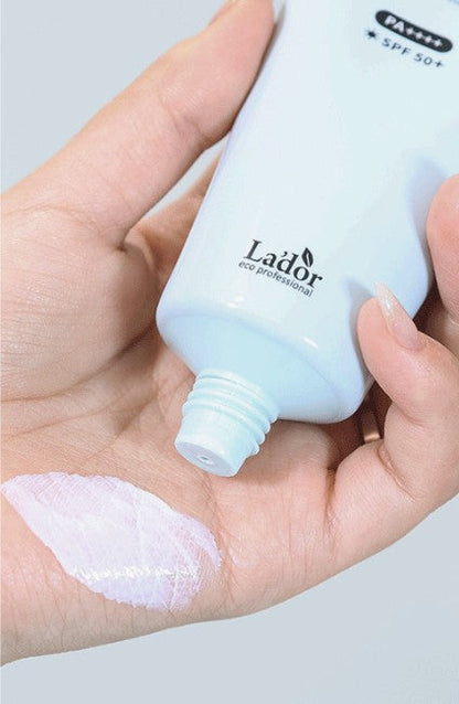 LADOR Tamanu Mild Sunscreen SPF50+ PA++++ 50ml, light blue tube on Tampa Home & Garden Store