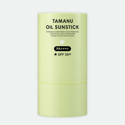 Tamanu oil sun stick with SPF 50+ PA++++ in a pale lime-green tube on Tampa Home & Garden Store