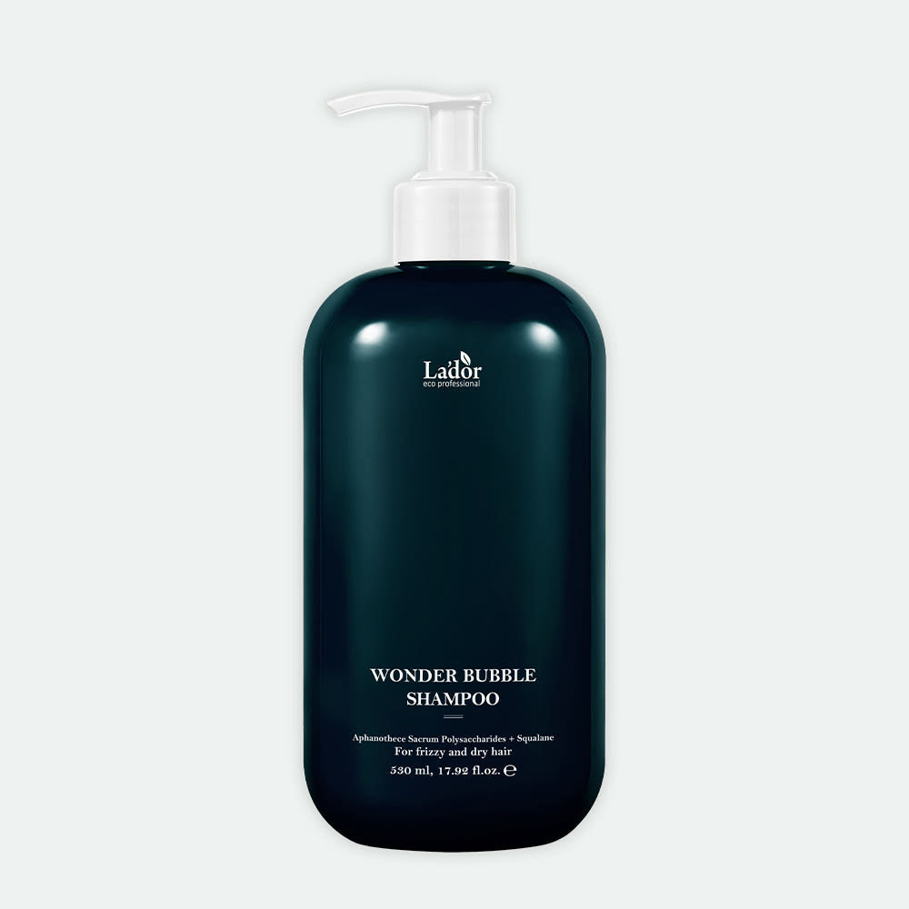LADOR Wonder Bubble Shampoo bottle in dark teal with white pump, 530 ml by Seoulia on Tampa Home & Garden Store
