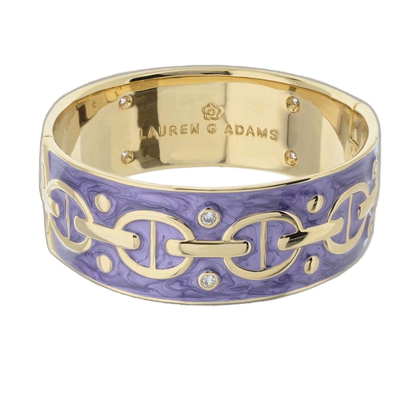 Laguna Gold Plated Enamel Chain Link Bangle