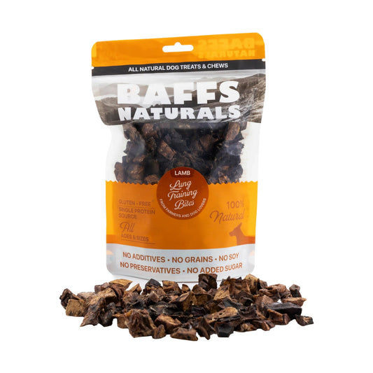 BAFFS NATURALS Lamb Lung Training Bites – All-Natural, Protein-Packed Dog Treats (7oz Bag) - Tampa Home & Garden Store