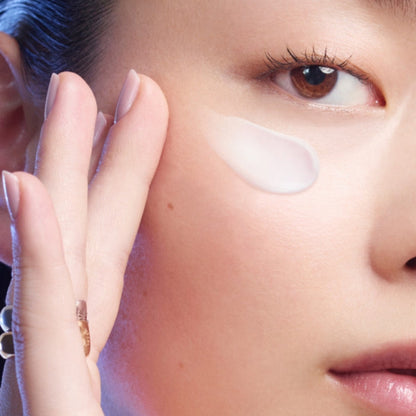Lancome Renergie Eye Cream white under-eye cream being dabbed on the skin on Tampa Home & Garden Store
