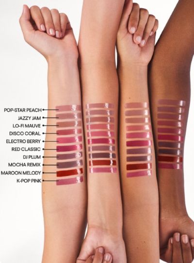 Laneige Juicepop Lip Tint 4.5g swatches on arms in 8 colors Seoulia lip cheek stains on Tampa Home & Garden Store