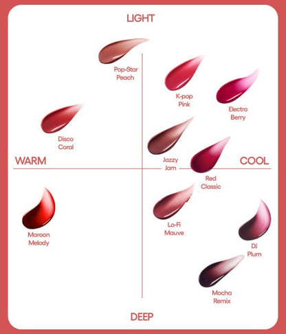 Laneige Juicepop Box Lip Tint 4.5g lip makeup by Seoulia; 8 shade chart light to deep on Tampa Home & Garden Store