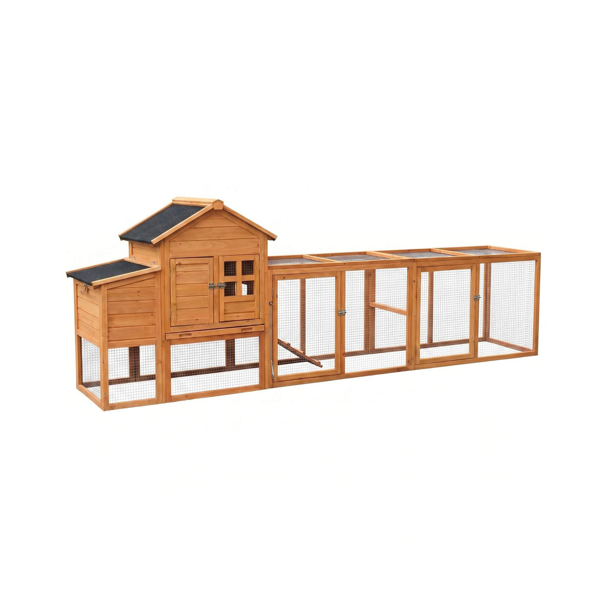 122in wood chicken coop by SAKSBY Wholesale with run, nest box, removable tray for 4-6 hens on Tampa Home & Garden Store