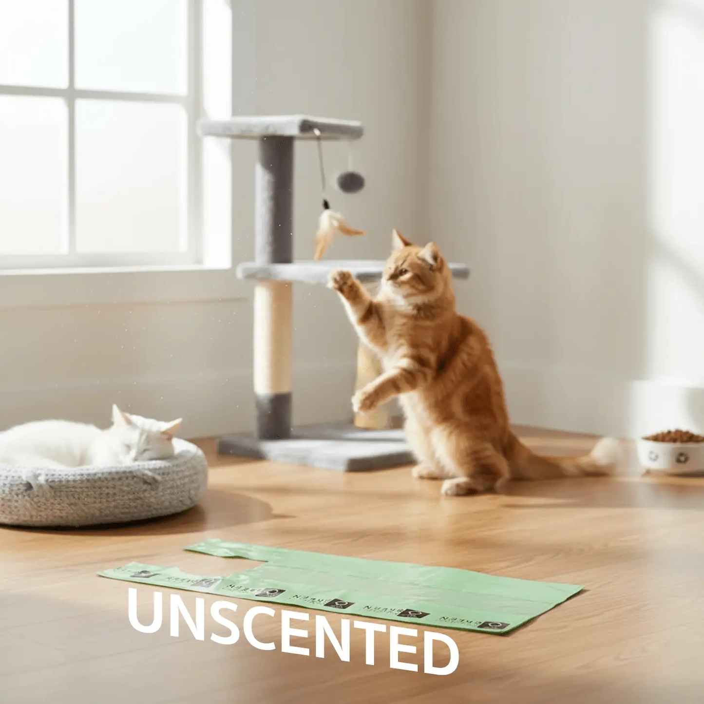 Large cat litter bags 10x20 with 7in gusset and handles, beyondGREEN biotech unscented USA-made on Tampa Home & Garden Store