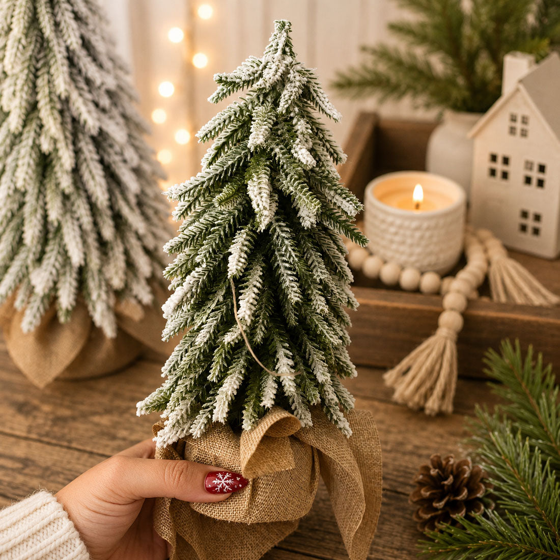 Sapins de Noël enneigés NOUVEAU