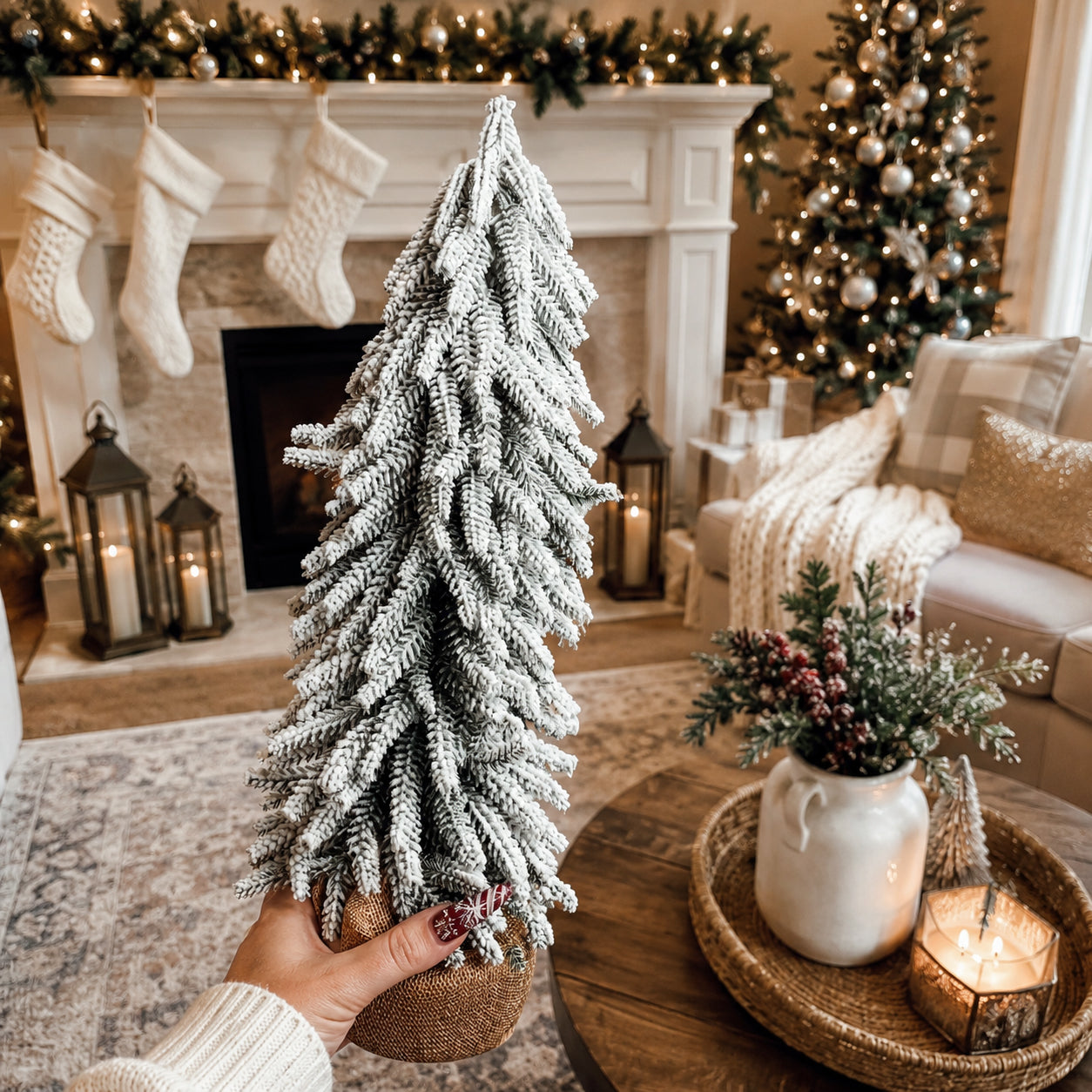 Sapins de Noël enneigés NOUVEAU