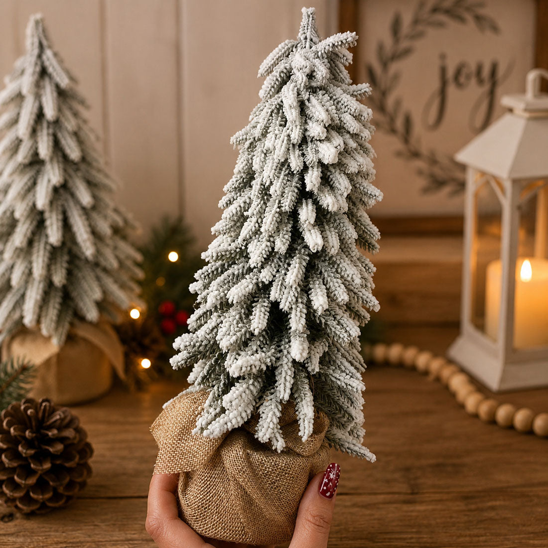 Sapins de Noël enneigés NOUVEAU