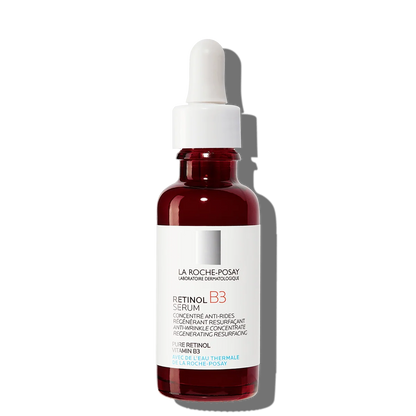La Roche-Posay Retinol B3 Serum bottle with red glass, white label and dropper on Tampa Home & Garden Store